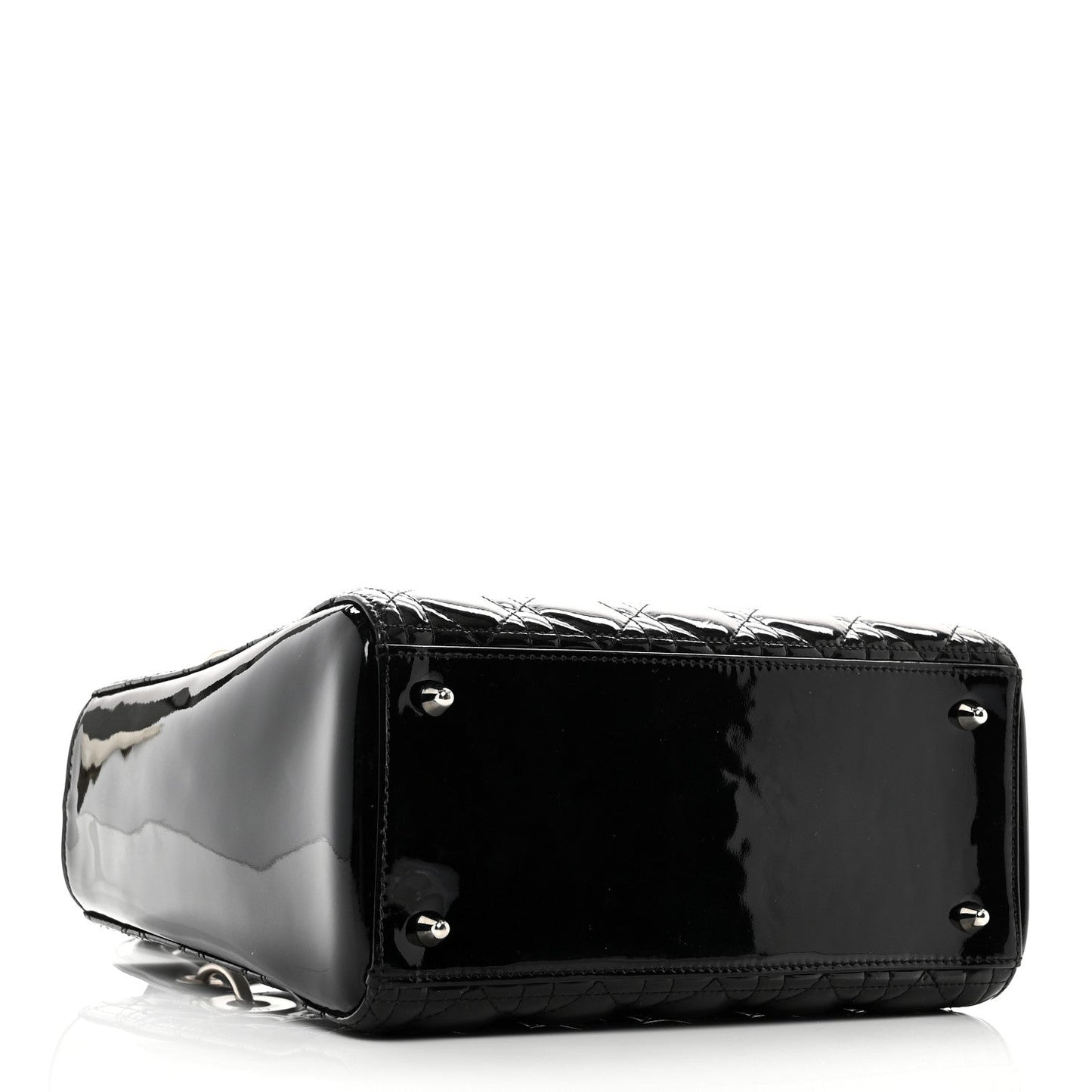 Patent Cannage Medium Lady Dior Black