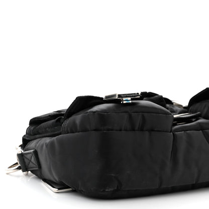 Econyl Cuoio Romano Multipocket Baguette Black
