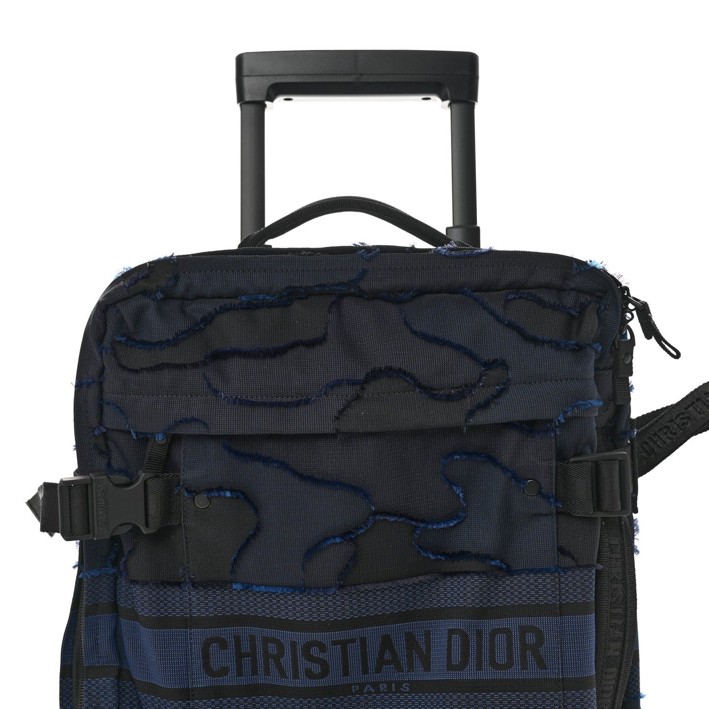 Canvas Small Diortravel Suitcase Blue Multicolor