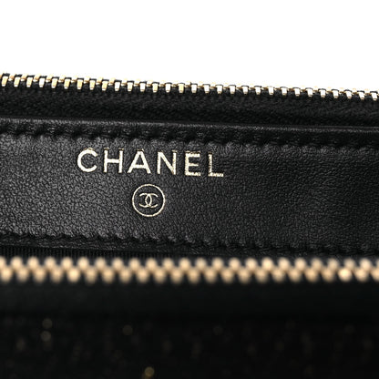 Canvas Small Deauville Clutch With Chain Navy