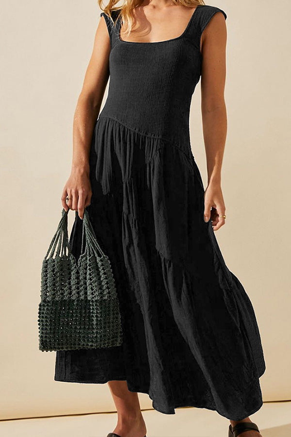 Vestido bohemio de resort con falda tubo y espalda descubierta