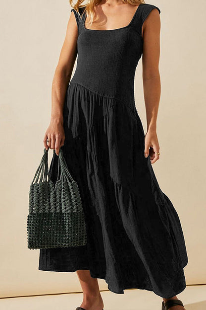Vestido bohemio de resort con falda tubo y espalda descubierta