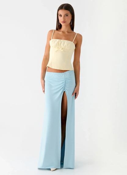 Ocean Plunge Maxi Skirt - Blue