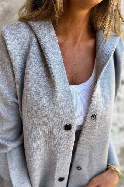 Abrigo casual de color liso para mujer