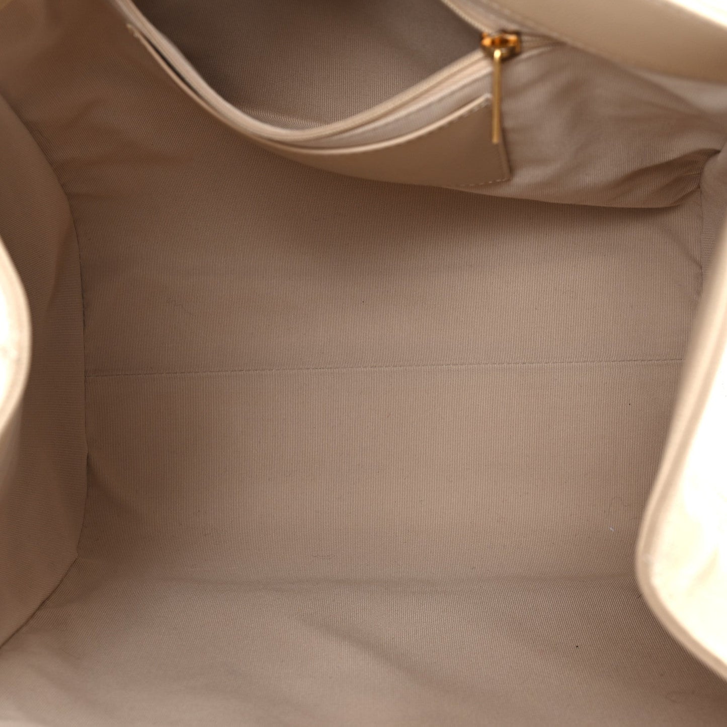Caviar Stitched Pocket CC Large Tote Light Beige