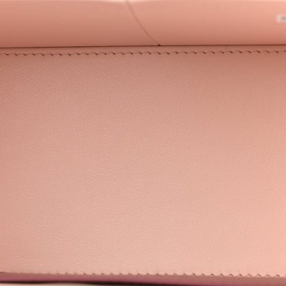Shiny Caviar Preppy Coco Long Vanity With Strap Light Pink