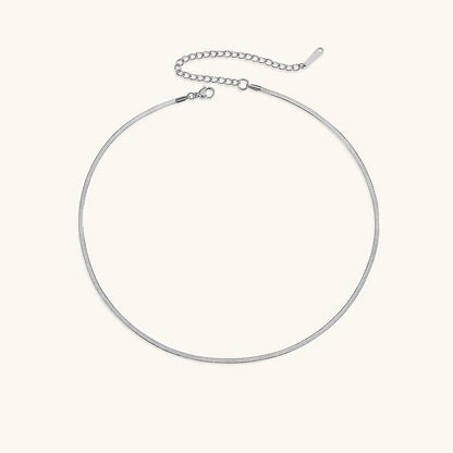 Sleek Grace - Gold Herringbone Necklace