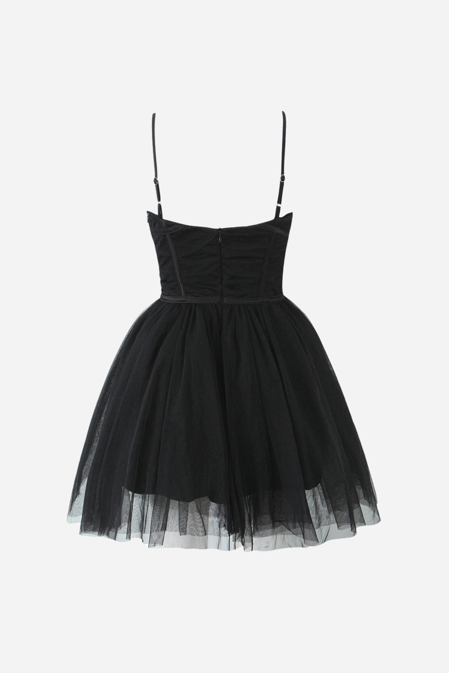 Vestido lencero mini de malla con lazo Myrna 