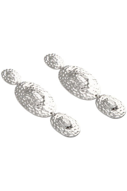 Pendientes metálicos ovalados 