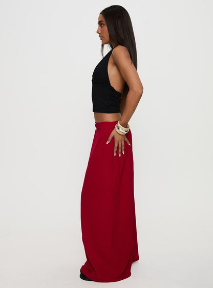 Devoted Maxi Skirt Red