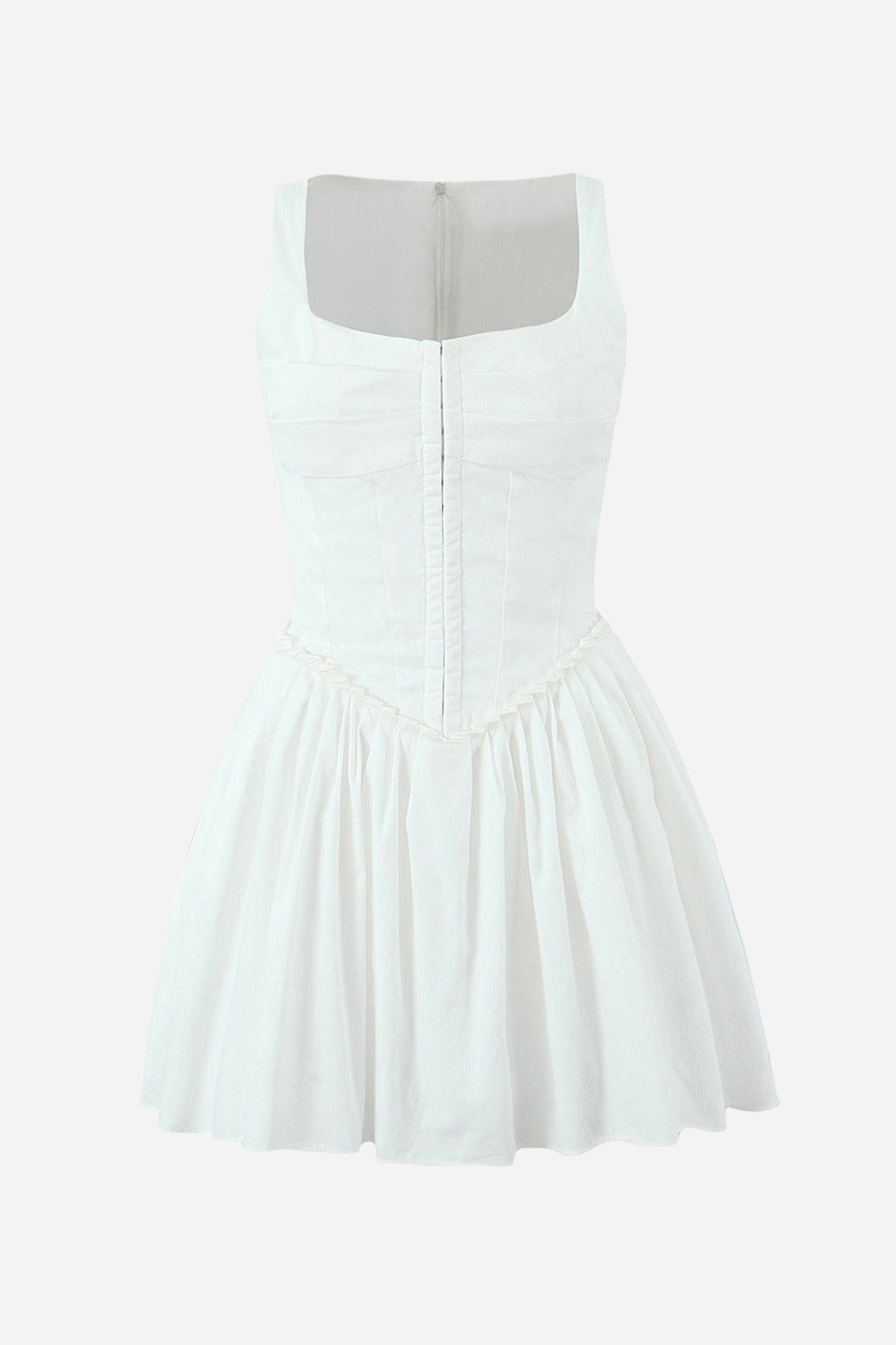 Minivestido plisado con bustier sin mangas 