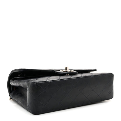 Lambskin Quilted Small Double Flap Navy