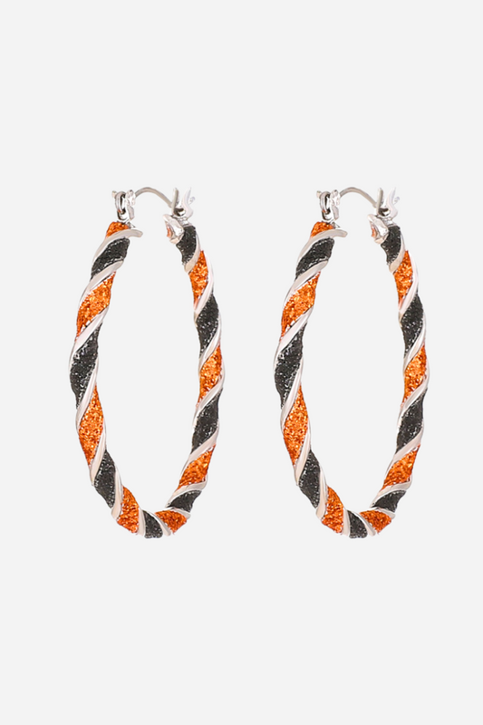 Pendientes circulares de caramelo de chaya 