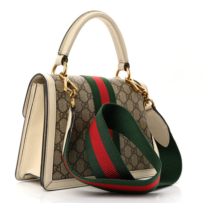 GG Supreme Monogram Small Queen Margaret Top Handle Bag White