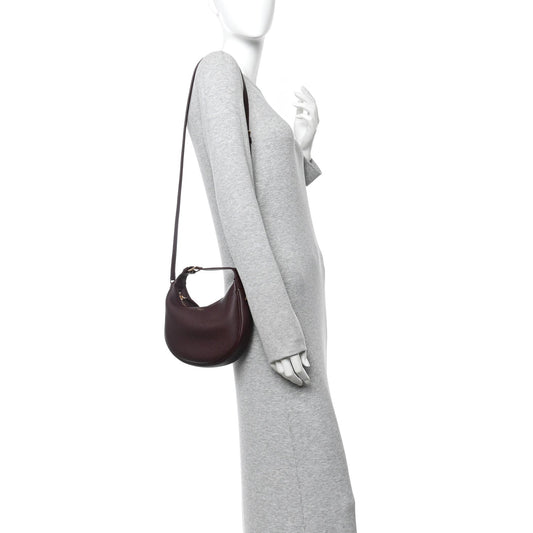 Supple Grained Calfskin Teen Lulu Shoulder Bag Deep Burgundy