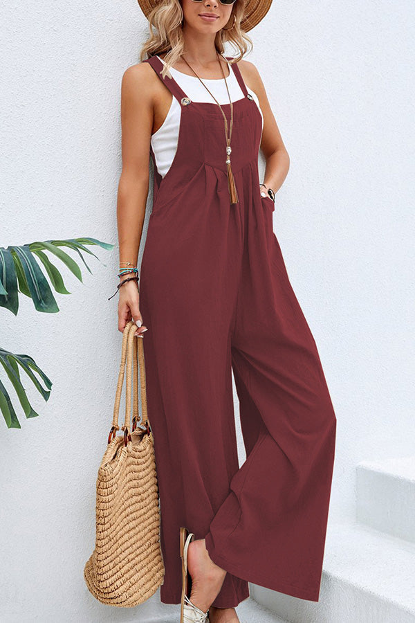 Mono casual con tirantes de color liso