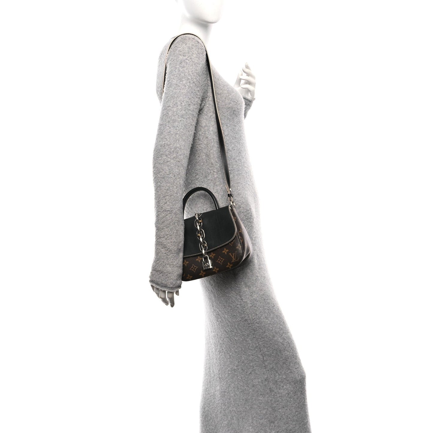 Calfskin Monogram Chain It Bag PM Black