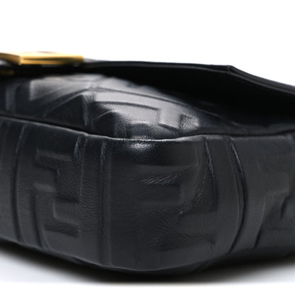 Nappa FF 1974 Embossed Baguette Black