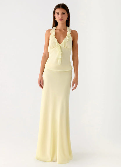 Log In Halter Top - Yellow