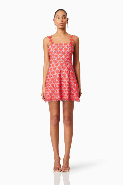 Heartthrob Mini Dress In Red