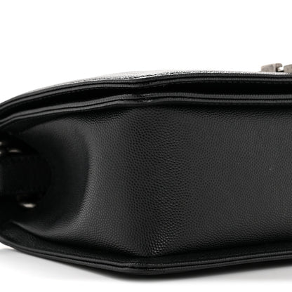Caviar Quilted Medium Boy Flap Black