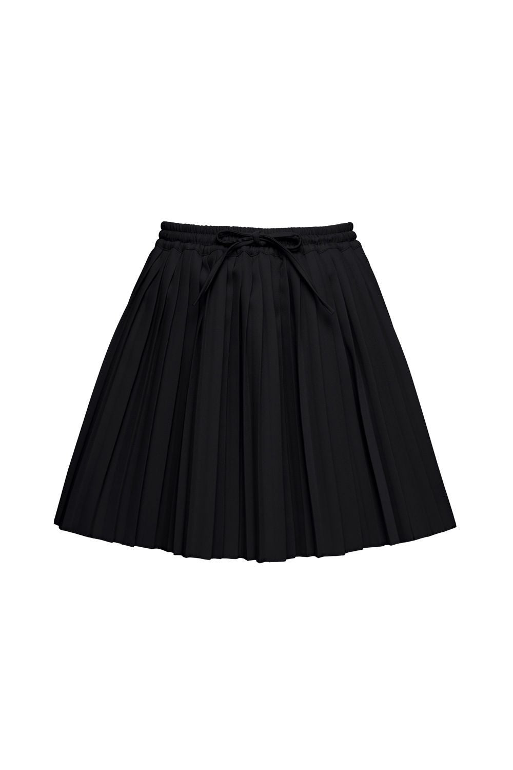 Conjunto de minifalda plisada con cuello en V de Belinda 