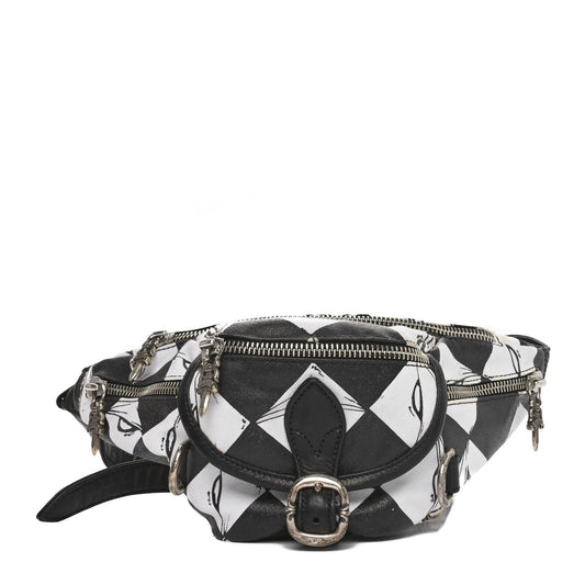 Canvas 99 Eyes Snat Pack Gunslinger Waist Bag Black White