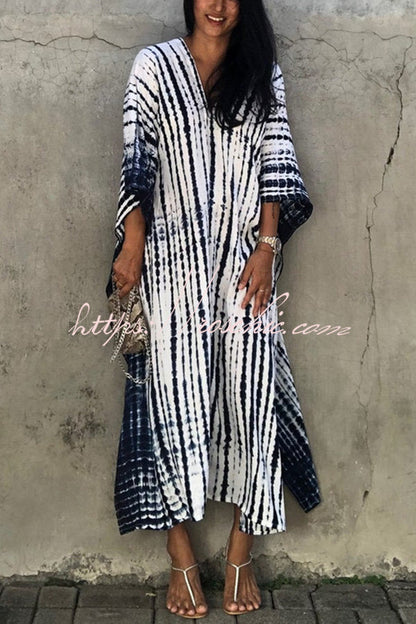 Live Freely Tie Dye Boho Loose Cover-up Dress