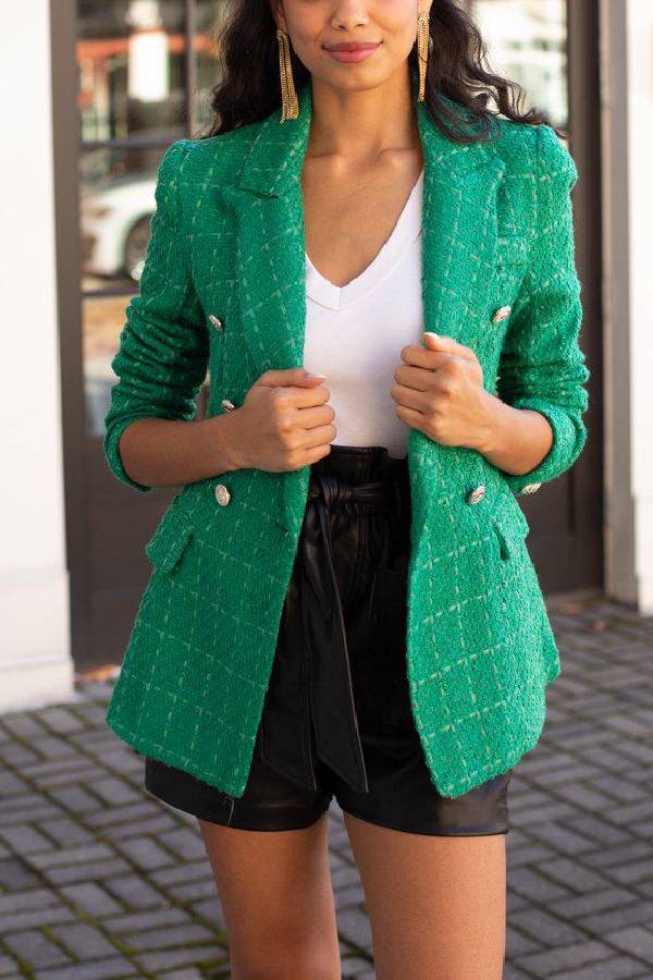 Chaqueta extragrande con puntadas en contraste