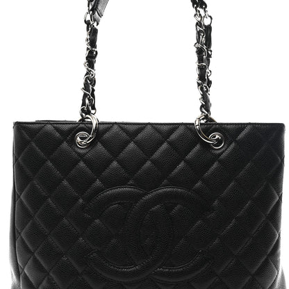 Caviar Quilted Grand Shopping Tote GST Black