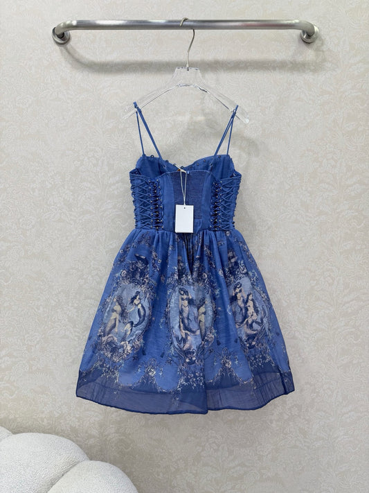Zimmerma Mermaid Floral Print Slip Dress 353085