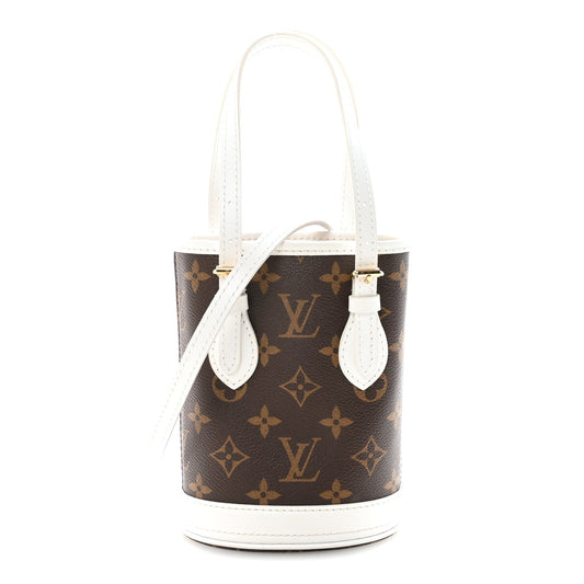 Monogram LV Match Nano Bucket Bag White