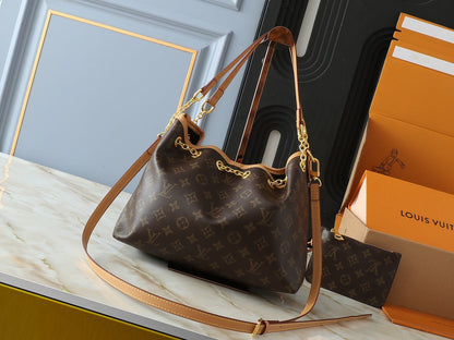 Lv Bag with Metallic Luster Handbag Shoulder Bag 28 x 20 x 11.5cm
