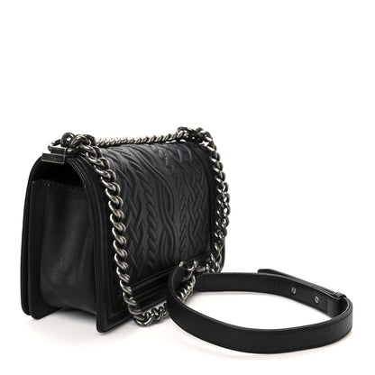 Lambskin Medium Celtic Boy Flap Black