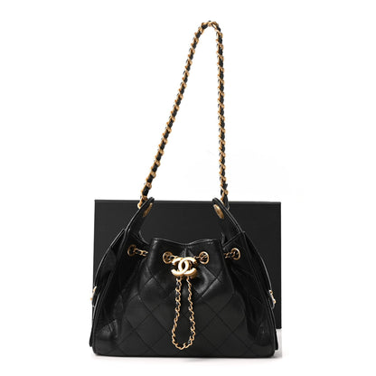 Caviar Quilted Mini Chanel 25 Handbag Black