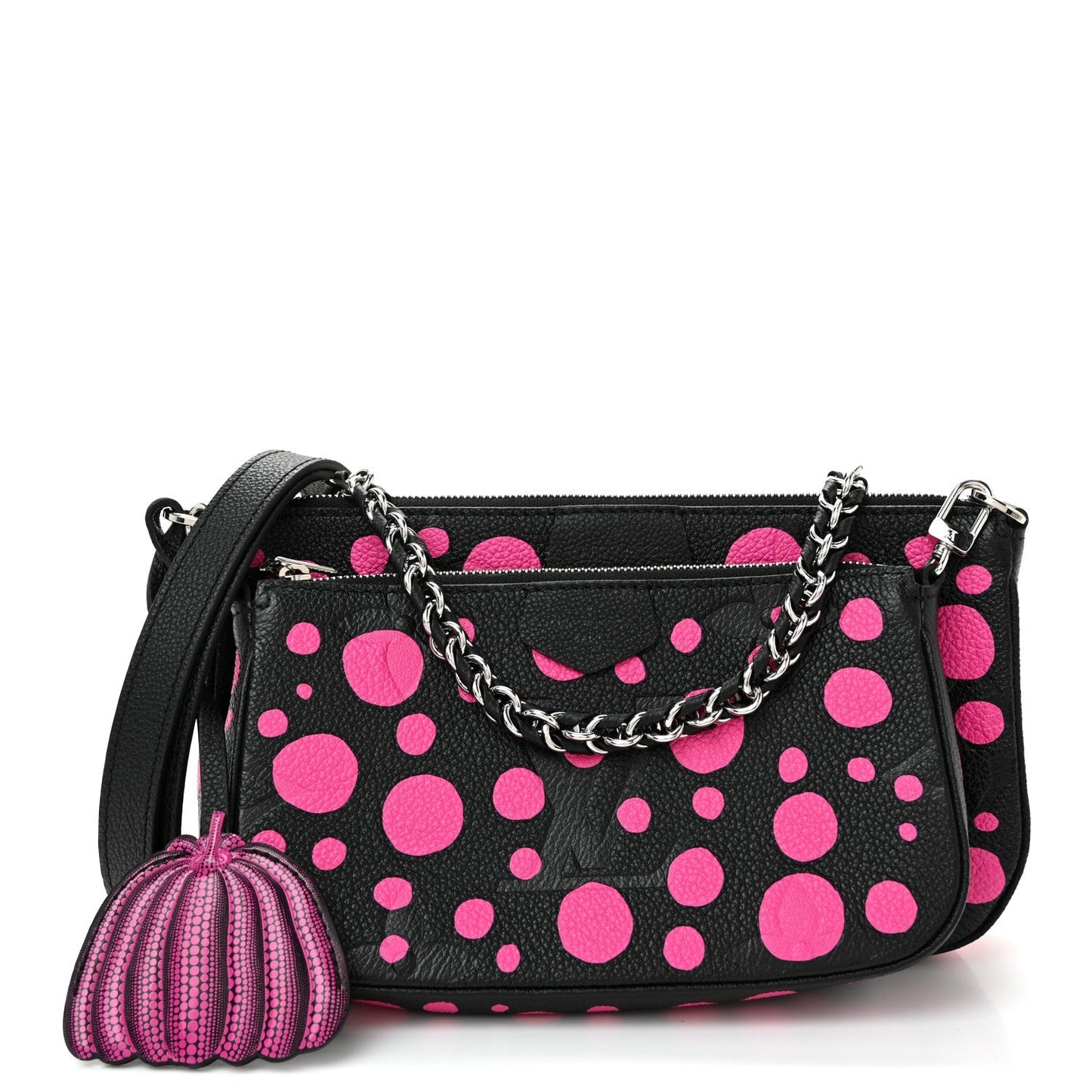 LV X YK Empreinte Multi Pochette Accessories Black Fuchsia