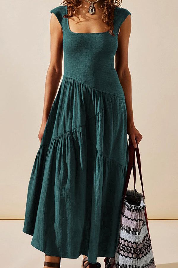 Vestido bohemio de resort con falda tubo y espalda descubierta