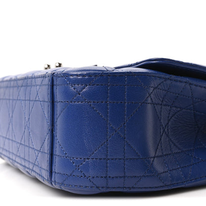 Lambskin Cannage Medium Miss Dior Flap Blue