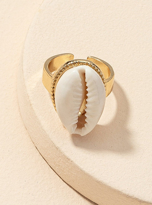 Anillo abierto de concha 