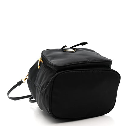 Saffiano Tessuto Nylon Mini Bucket Crossbody Bag Black