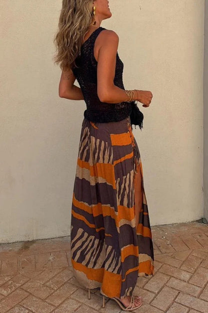 Camiseta de tirantes holgada con cuello en V y aberturas laterales de punto Malibu