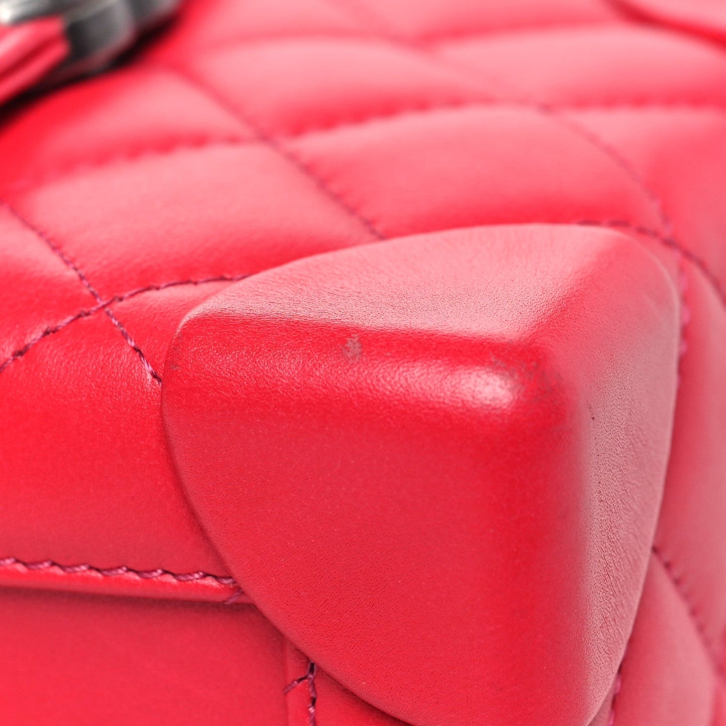 Lambskin Quilted Trunk Bag Pink