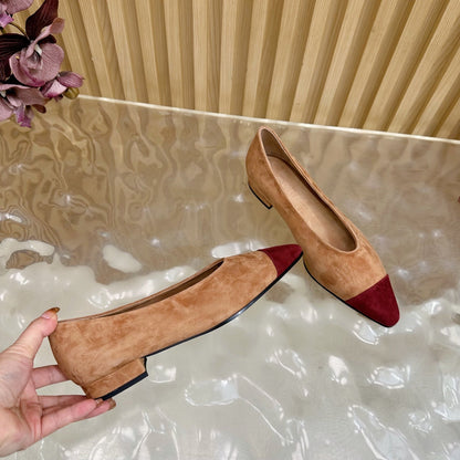 LP Rebecca Ballet Flats Brown Red Suede 498458