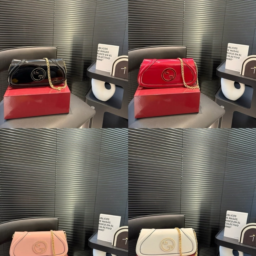 GUCCI BLONDIE SMALL SHOULDER BAG ROSSO ANCORA RED 29CM 814952 AAEEY 6207