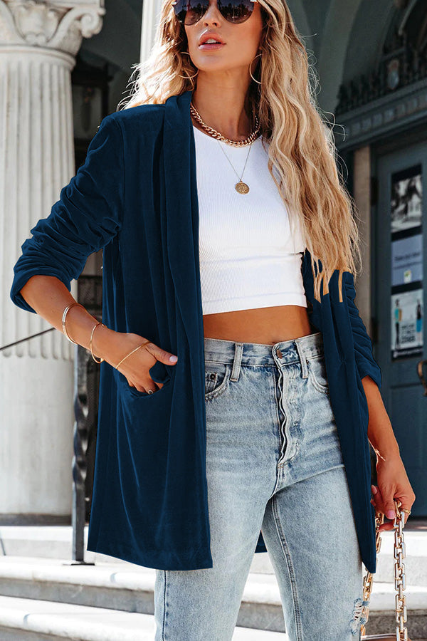 Blazer de terciopelo con bolsillos It's Just A Crush