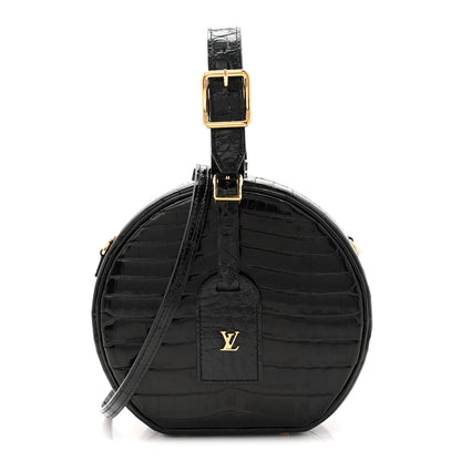 Crocodile Petite Boite Chapeau Black
