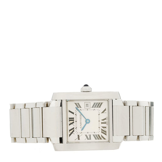 Stainless Steel 25mm Tank Francaise Quartz Watch