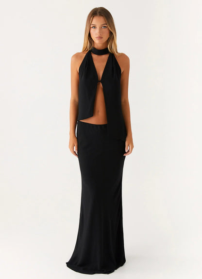 Canyon Halter Top - Black