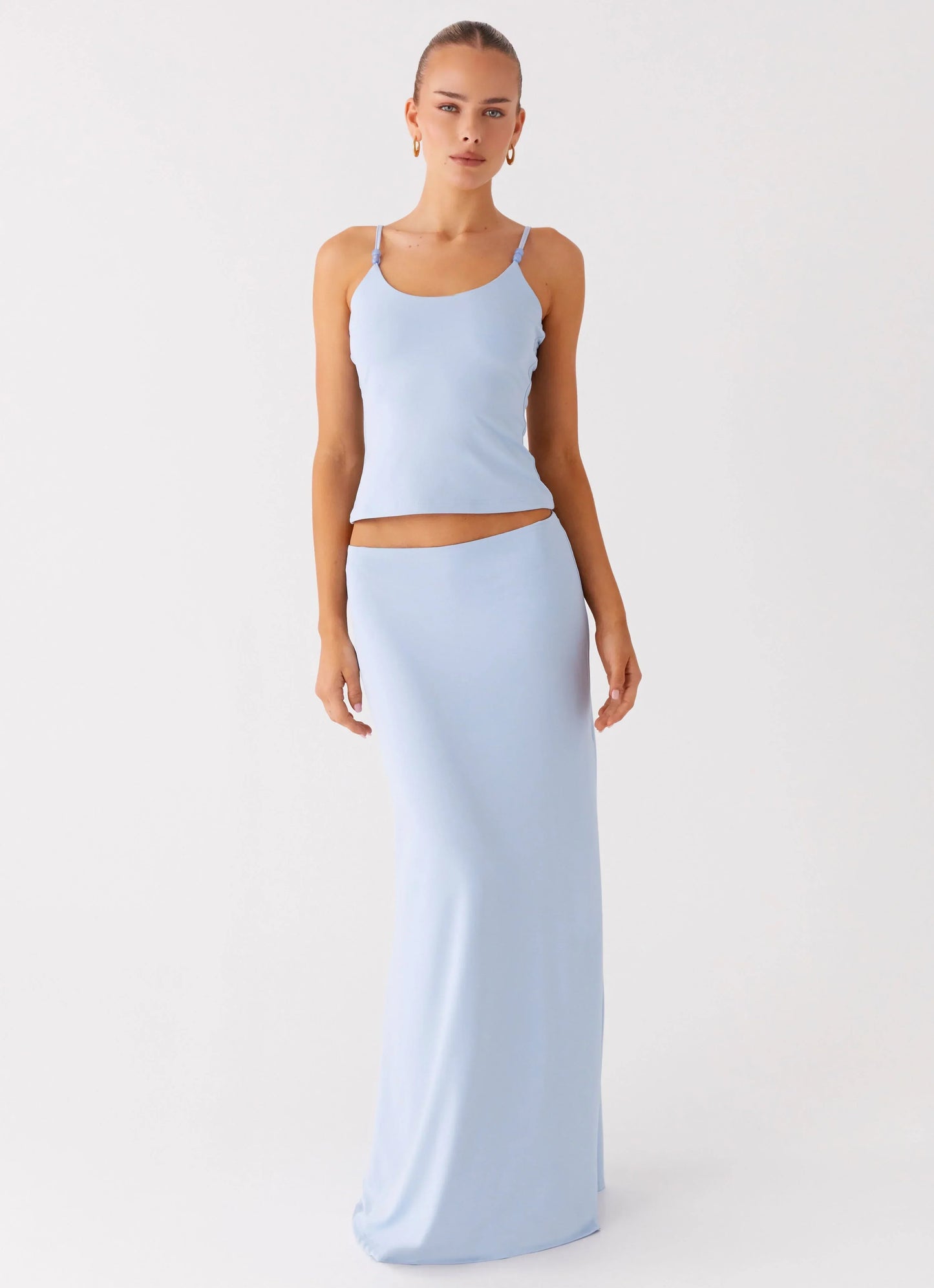 Garrix Bead Cami Top - Baby Blue