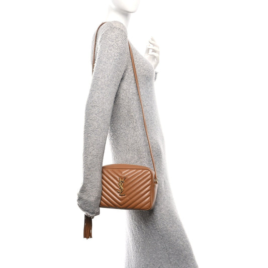 Calfskin Matelasse Monogram Lou Camera Bag Cinnamon